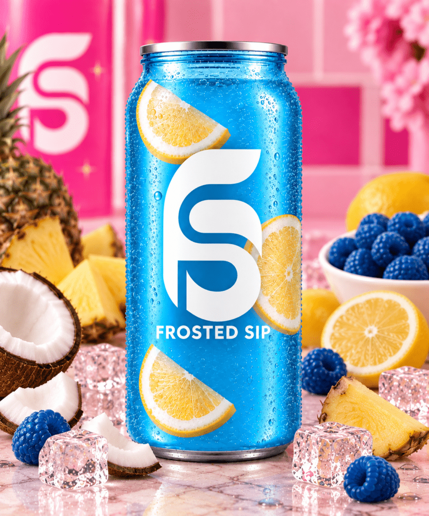 Blue Hawaiian fresh fruit lemonade from The Frosted Sip