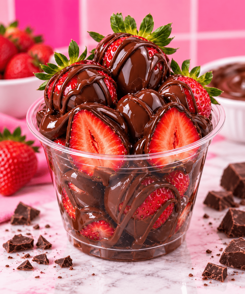 Chocolate covered strawberries from The Frosted Sip dessert catering